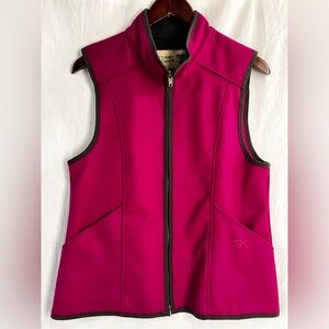 Vintage Stormy Kromer Vest Womens Medium Wool Blend Made in USA Magenta Western